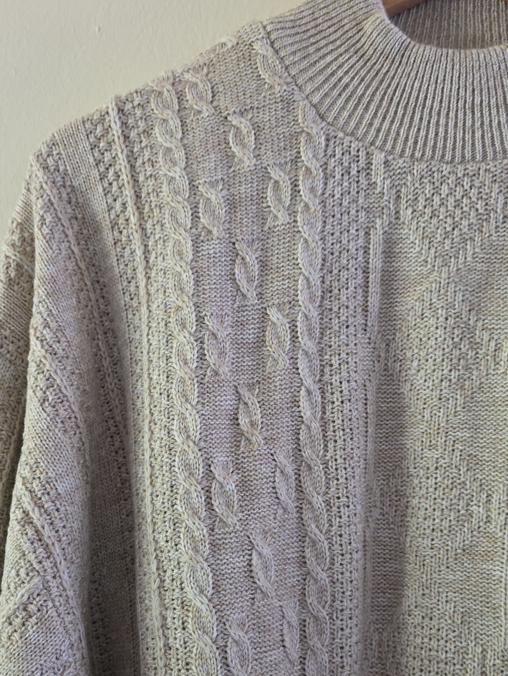 Vintage NWOT Jessie Knit Mockneck Sweater - Oatmeal - Sz 18 (16/18) - Picture 7 of 14